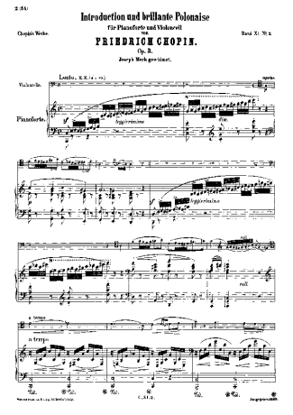 Chopin  score for Piano