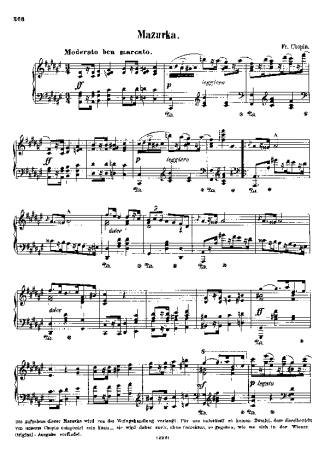 Chopin  score for Piano