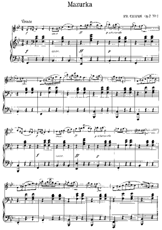 Chopin Mazurka score for Violin