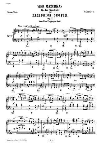 Chopin  score for Piano