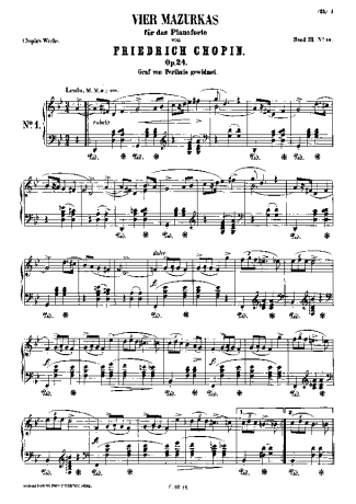 Chopin  score for Piano