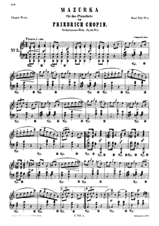 Chopin Mazurkas Op.68 score for Piano