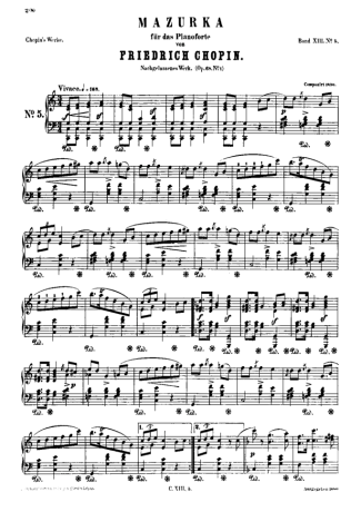 Chopin  score for Piano