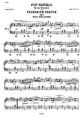 Chopin  score for Piano