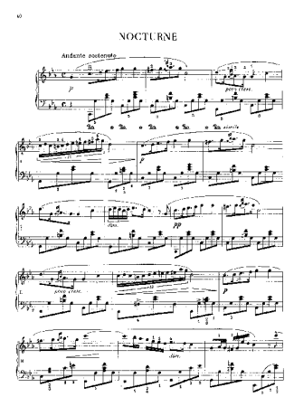 Chopin Nocturne In C Minor B.108 score for Piano