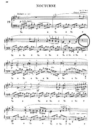 Chopin  score for Piano