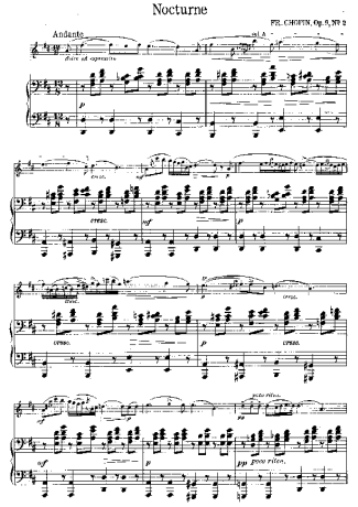 Chopin Nocturne score for Violin