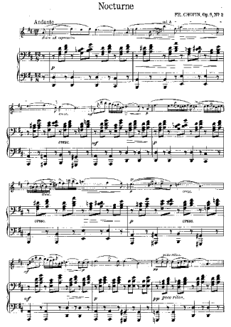 Chopin  score for Violin