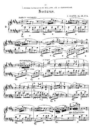 Chopin  score for Piano