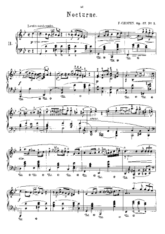 Chopin Nocturnes Op.37 score for Piano