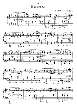 Chopin  score for Piano