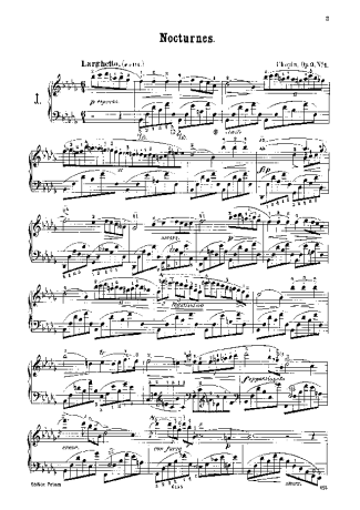 Chopin  score for Piano