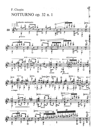 Chopin  score for Acoustic Guitar