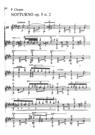 Chopin  score for Acoustic Guitar