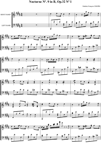 Chopin  score for Piano