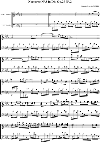 Chopin  score for Piano