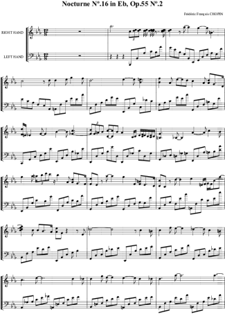 Chopin  score for Piano