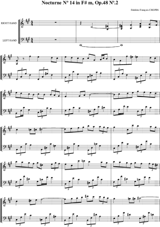 Chopin  score for Piano