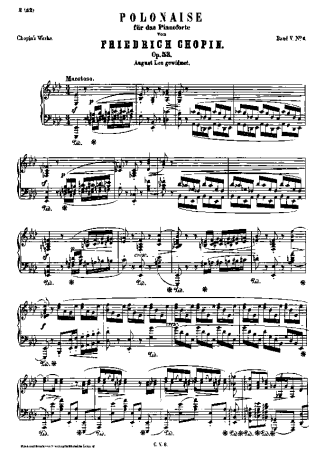 Chopin  score for Piano