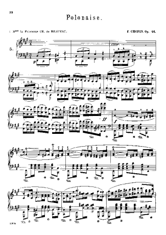 Chopin  score for Piano