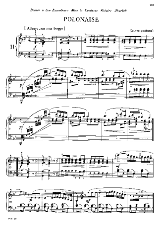 Chopin  score for Piano