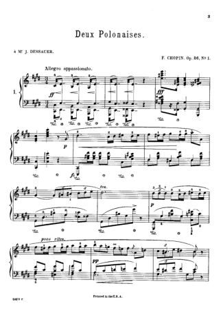 Chopin  score for Piano