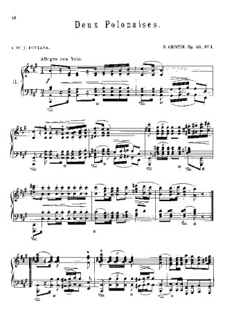 Chopin Polonaises Op.40 score for Piano