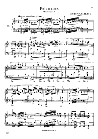 Chopin Polonaises Op.71 score for Piano