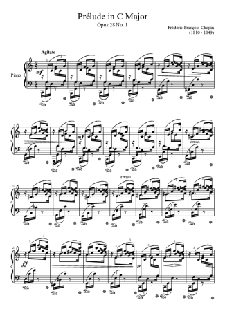 Chopin  score for Piano