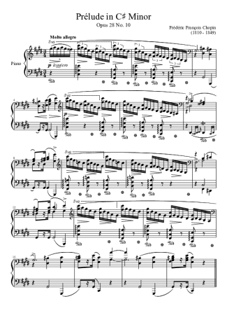 Chopin  score for Piano