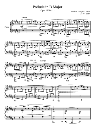 Chopin  score for Piano