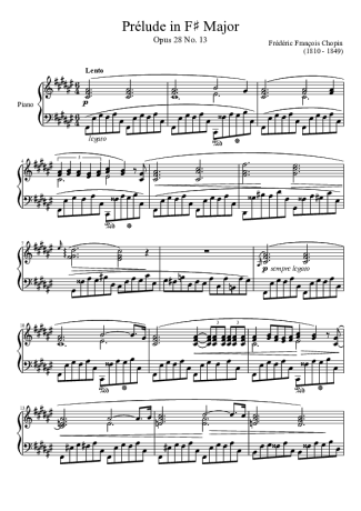 Chopin  score for Piano