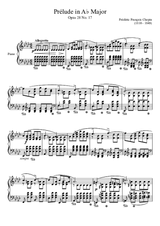 Chopin  score for Piano