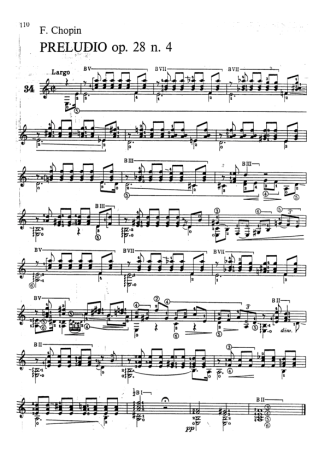 Chopin  score for Acoustic Guitar