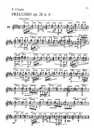 Chopin  score for Acoustic Guitar