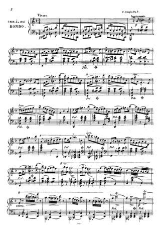 Chopin  score for Piano