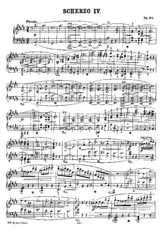 Chopin  score for Piano