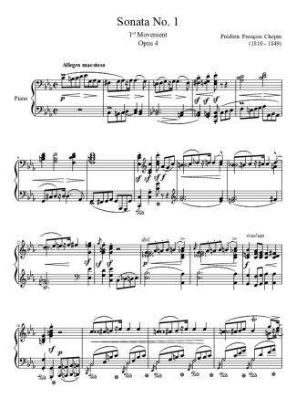 Chopin  score for Piano