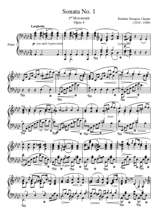 Chopin  score for Piano