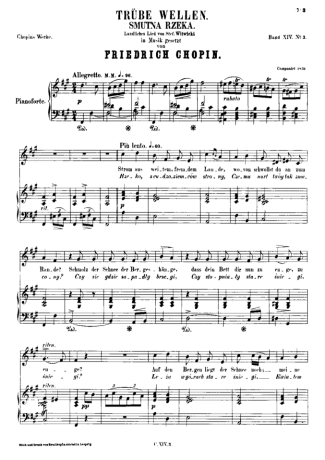 Chopin Trube Wellen score for Piano