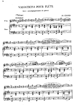 Chopin  score for Piano