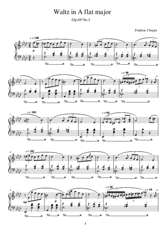 Chopin  score for Piano