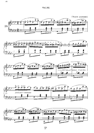 Chopin Waltz In Ab Major B.21 score for Piano