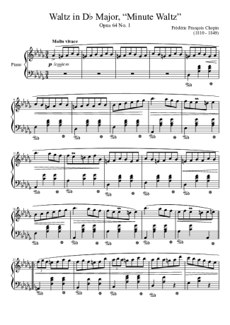 Chopin  score for Piano