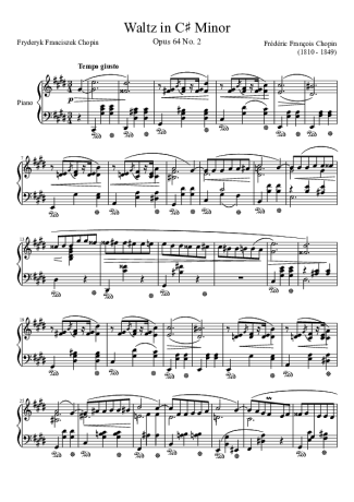 Chopin  score for Piano