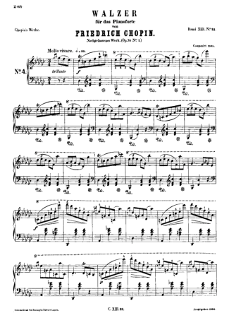 Chopin Waltzes Op.70 score for Piano