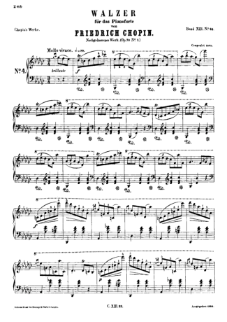 Chopin  score for Piano