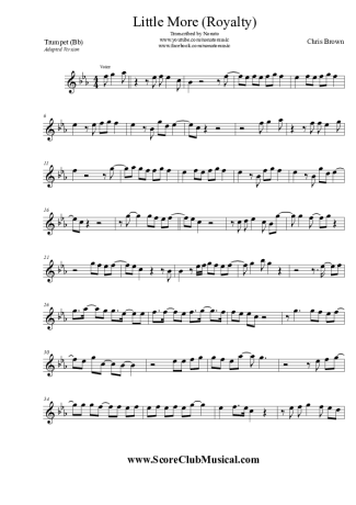 Chris Brown  score for Trumpet