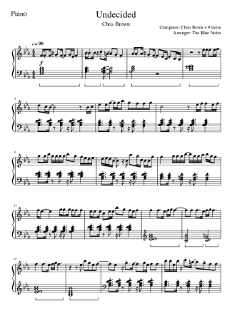 Chris Brown  score for Piano