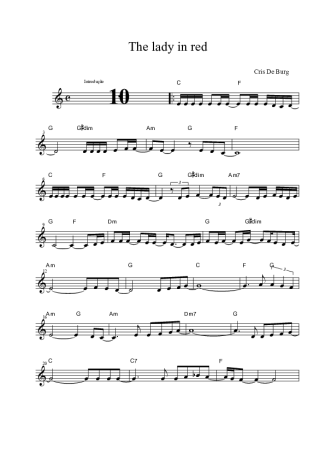 Chris De Burgh  score for Tenor Saxophone Soprano (Bb)